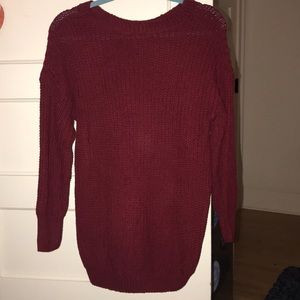 cute burgundy knit sweater, never worn